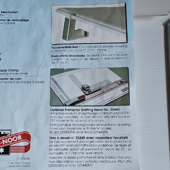 KOH-I_NOOR Portable Versatile Drawing Board carry case Protractor Drafting Head - Picture 13 of 14